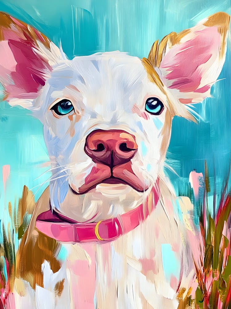 Dog With Pink Collar