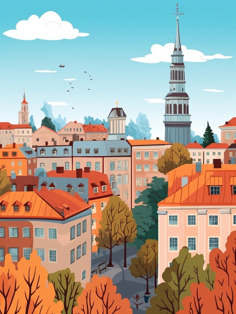 Sweden 1 Travel Illustration