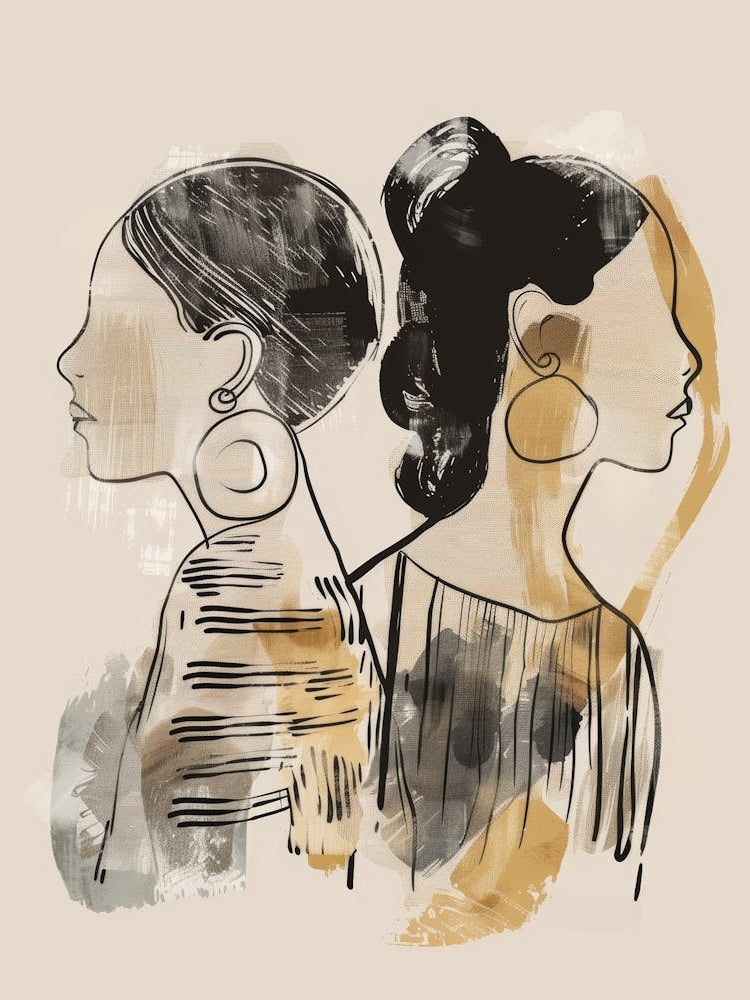 Two Women With Earrings 1