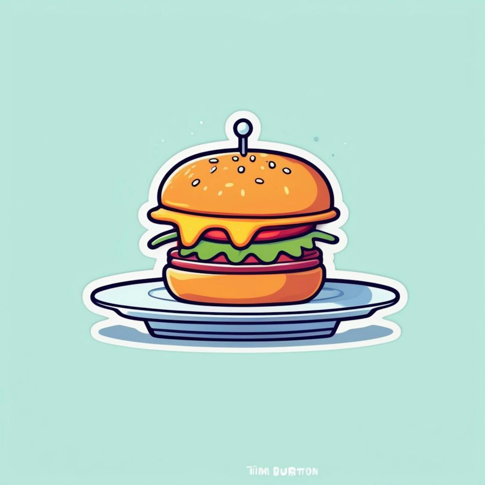 Burger On A Plate 133