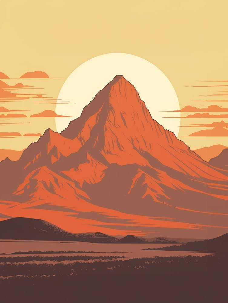 Mount Ararat Retro Poster 1