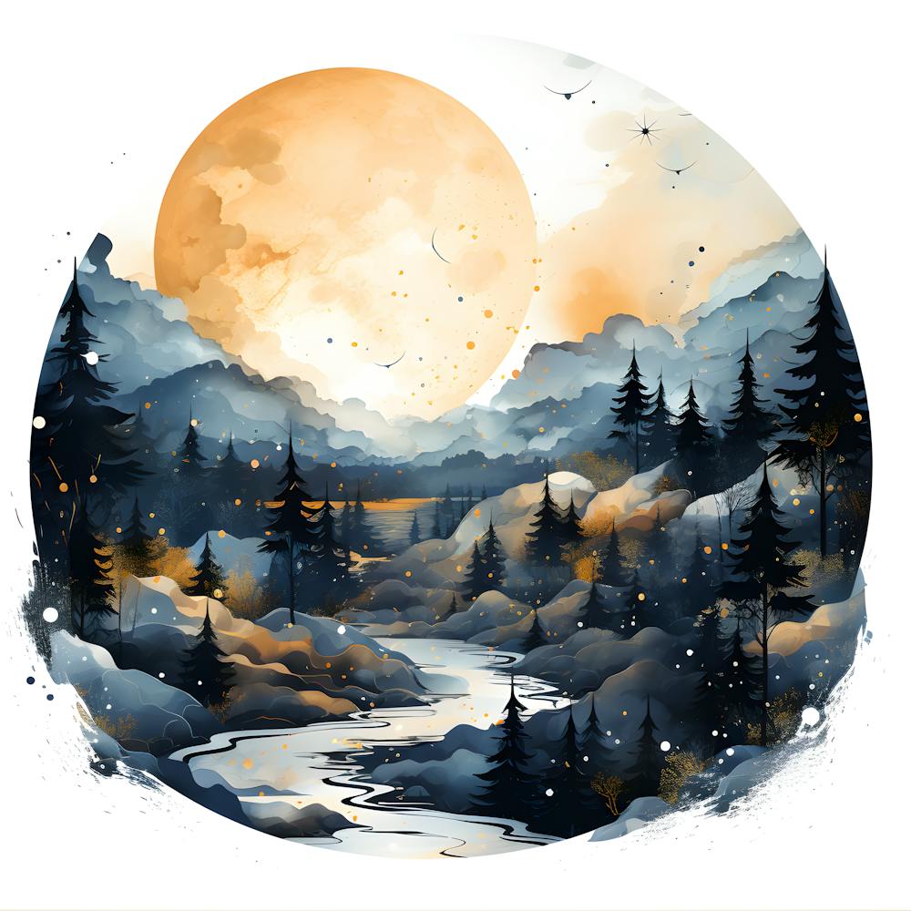 Landscape Watercolor Painting