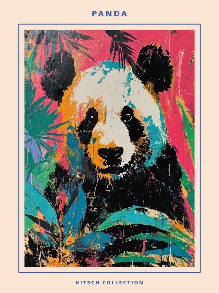 Panda Brushstrokes Poster 3