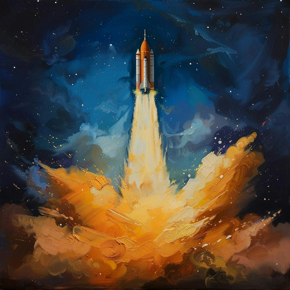 Weltraumraketenstart