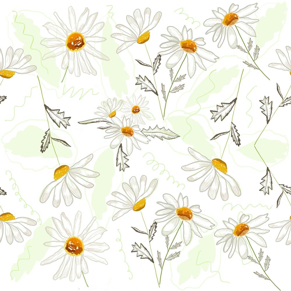 Spring Time Colorful Daisies Pattern Square