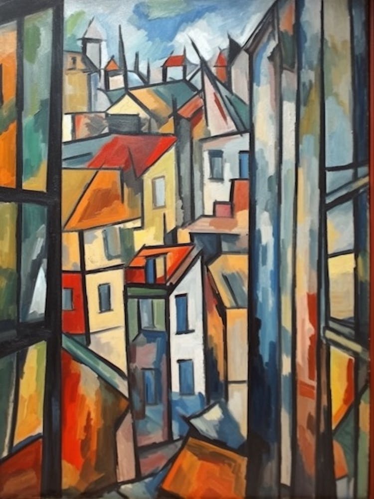 Window View Berlin Of In The Style Of Cubism 2