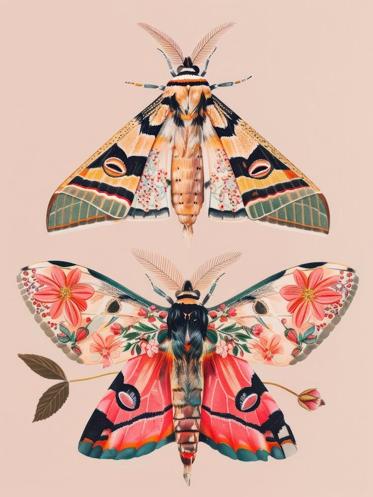Luminous Butterflies William Morris Style 5