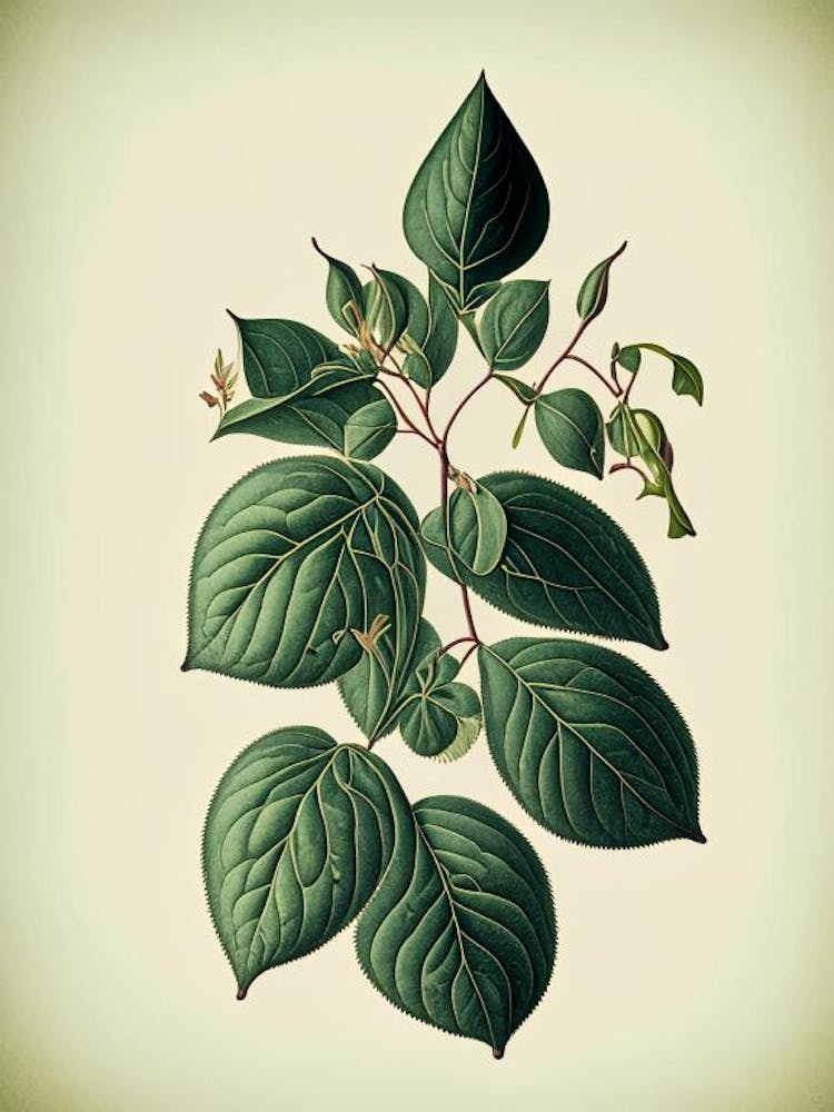 Lonicera Leaf Vintage Botanical