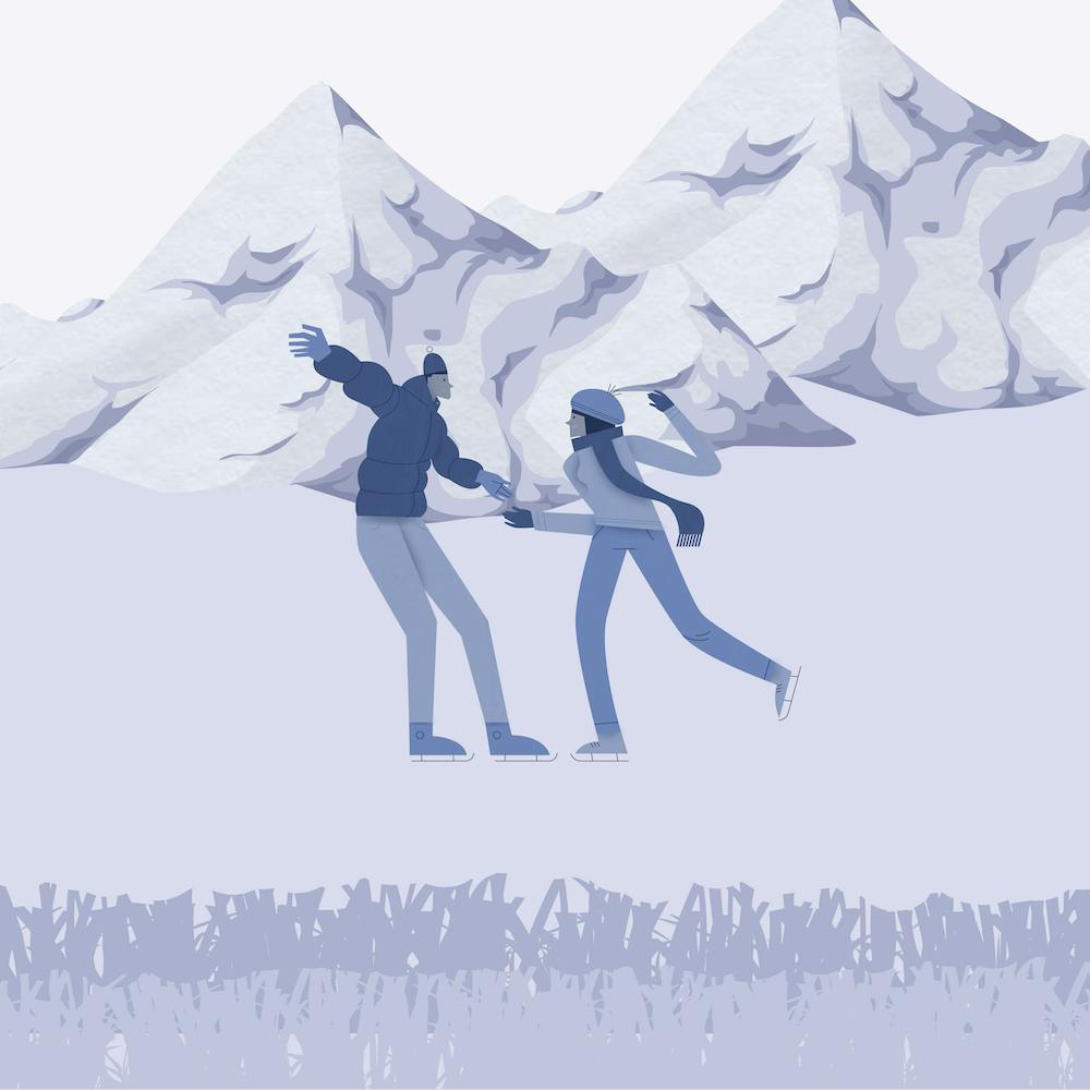 Ice Skating Couple