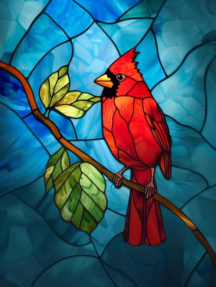 Cardinal Stained Glass 2