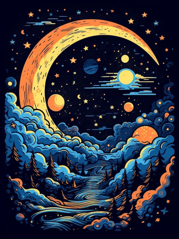 La Lune et les Nuages Céleste 7