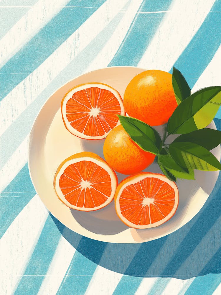 Oranges On A Plate