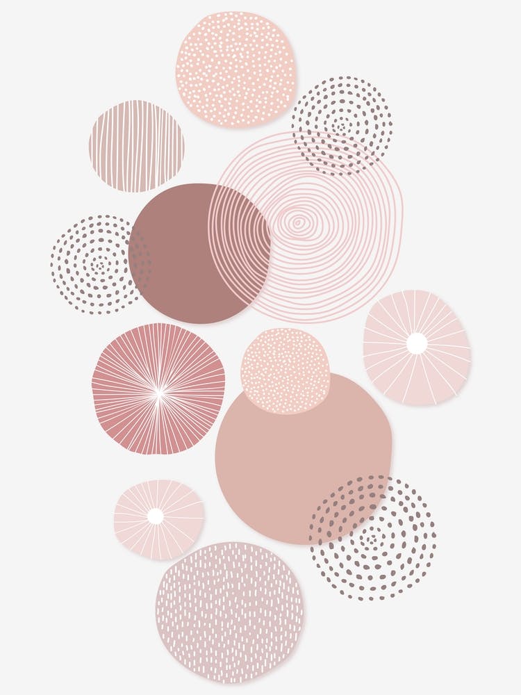 Pink Circles Abstract