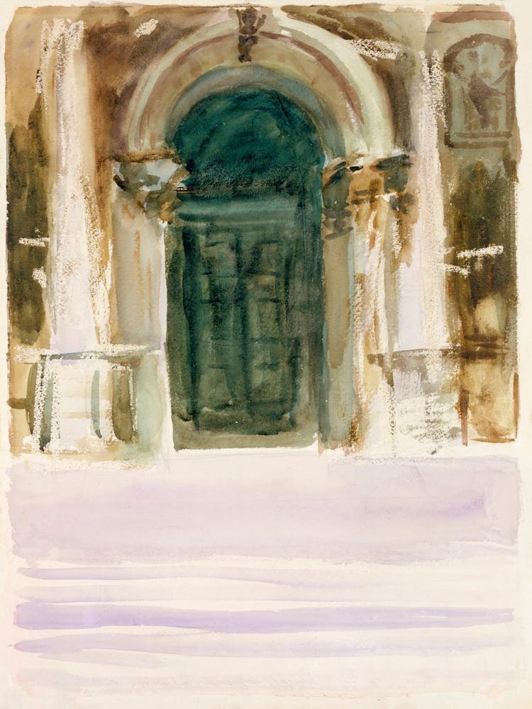 Green Door, Santa Maria della Salute (ca. 1904), John Singer Sargent