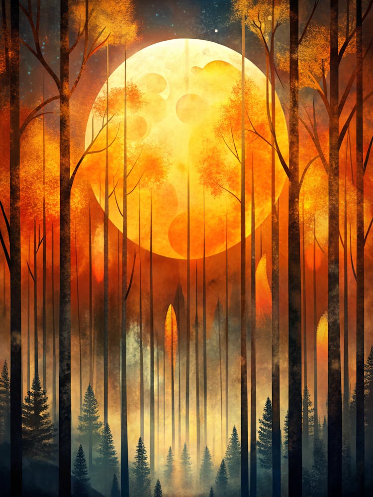 Full Moon In The Forest 4