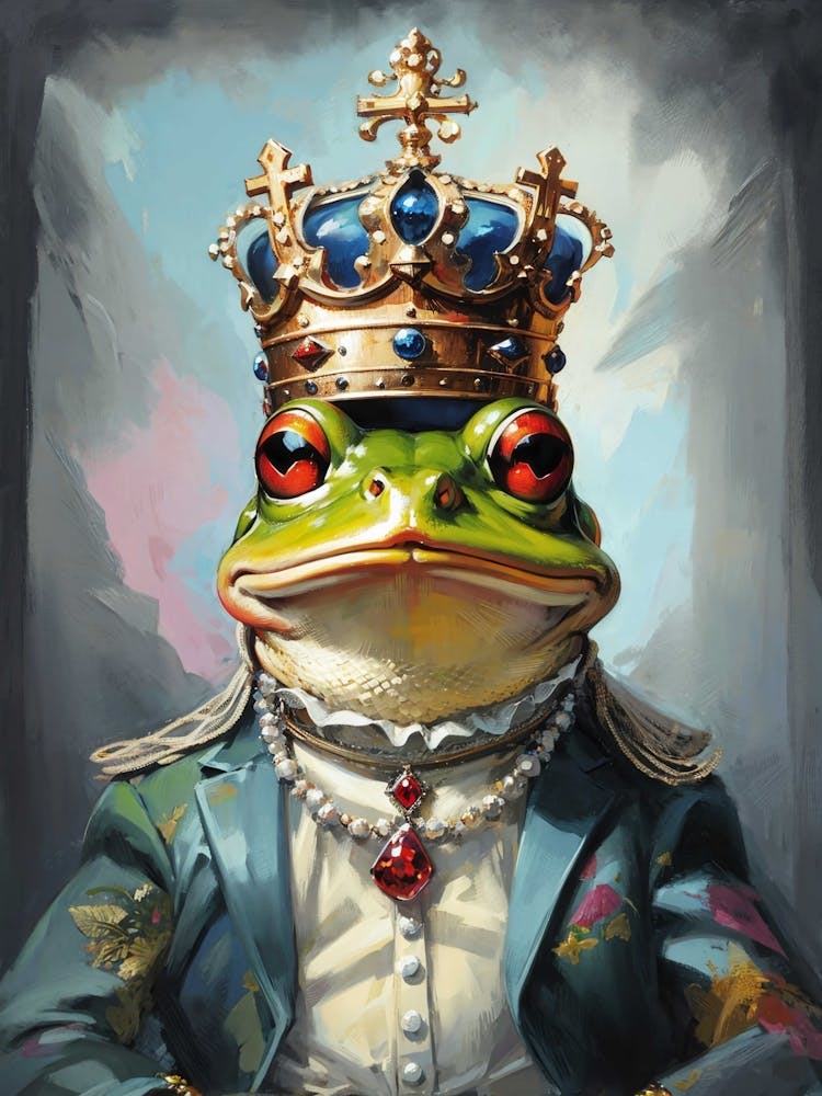 Frog Wearing A Crown