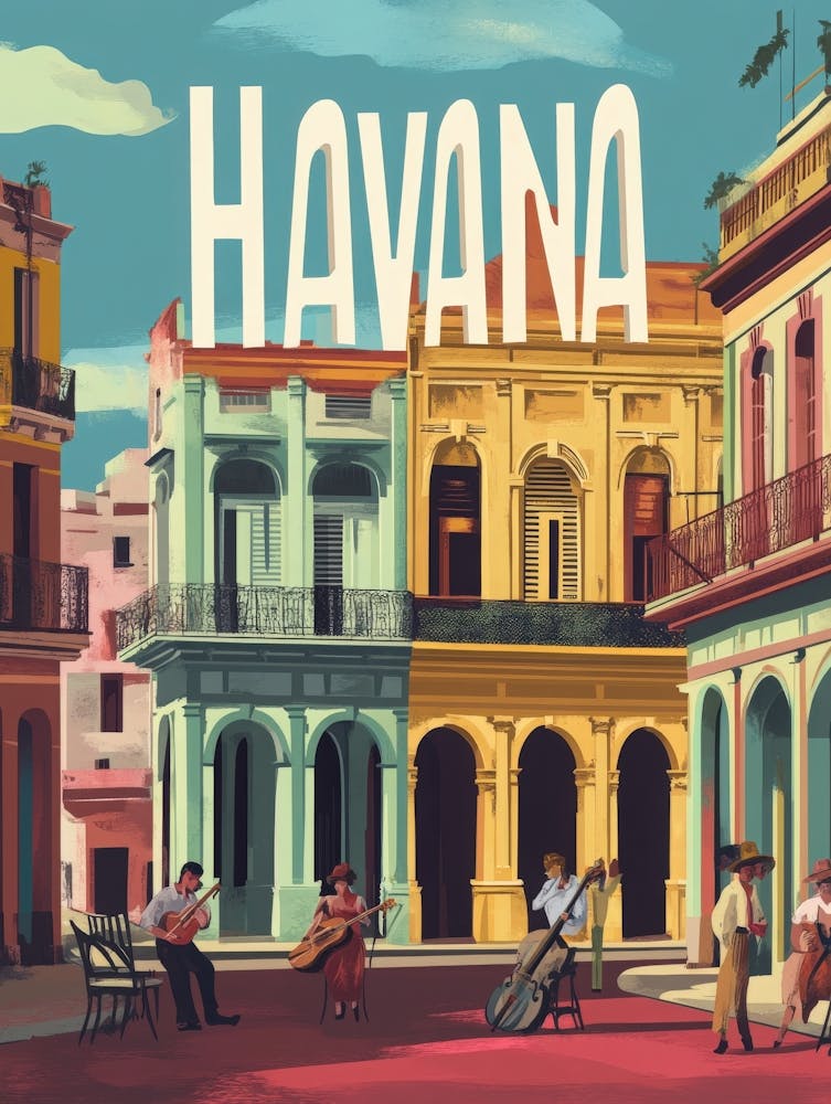 Aihrgdesign A Classic 1960s Travel Poster For Havana