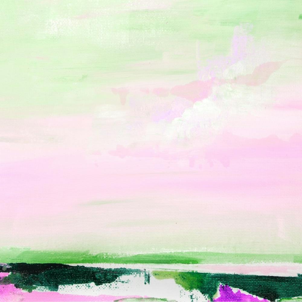 Pink and green sea