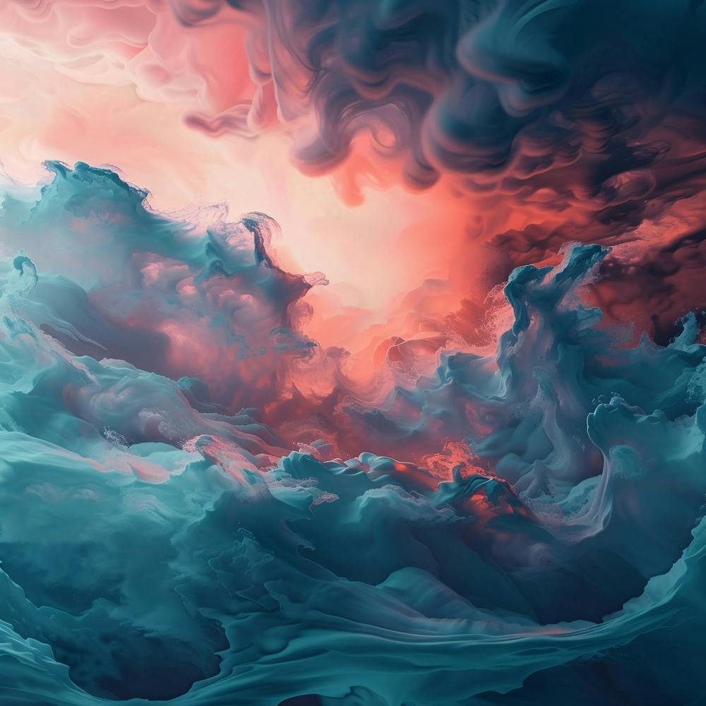 Thatworksmedia Iphone Wallpaper Abstract Cloud Painting Pink and Blue 3