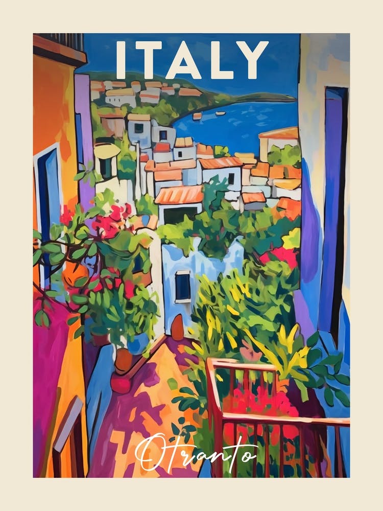 Otranto Italy 2 Affiche de voyage peinture fauviste