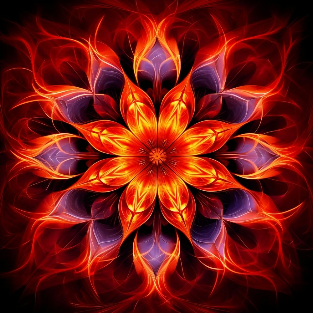 Mandala Fire Flower