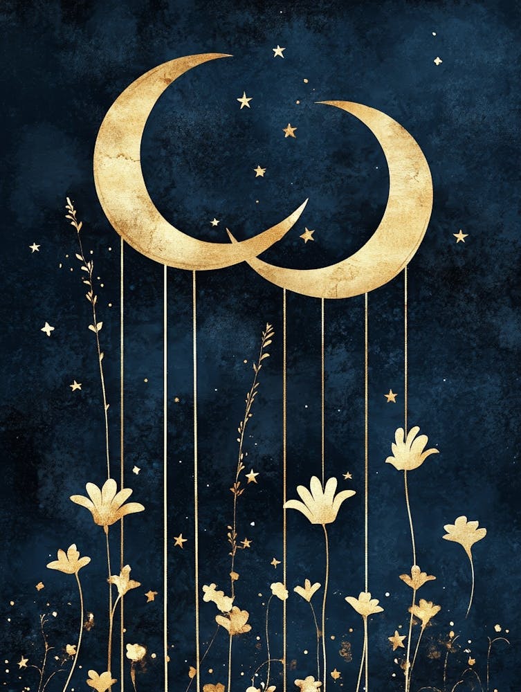 Moon And Stars Art 1