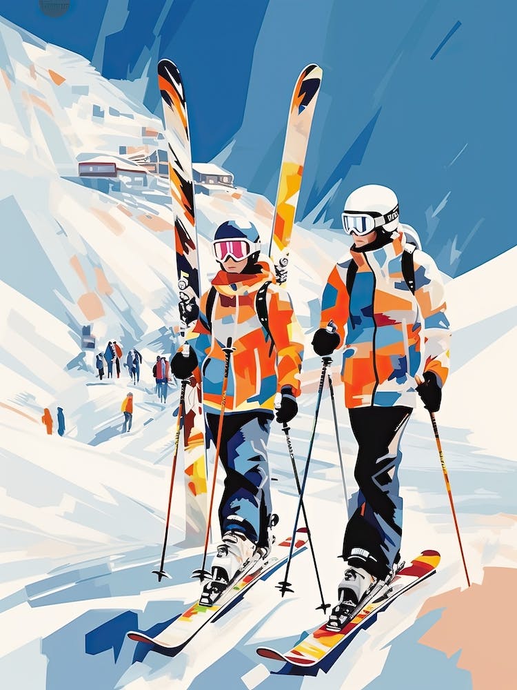Whistler Blackcomb   British Columbia Canada, Ski Resort Illustration 0