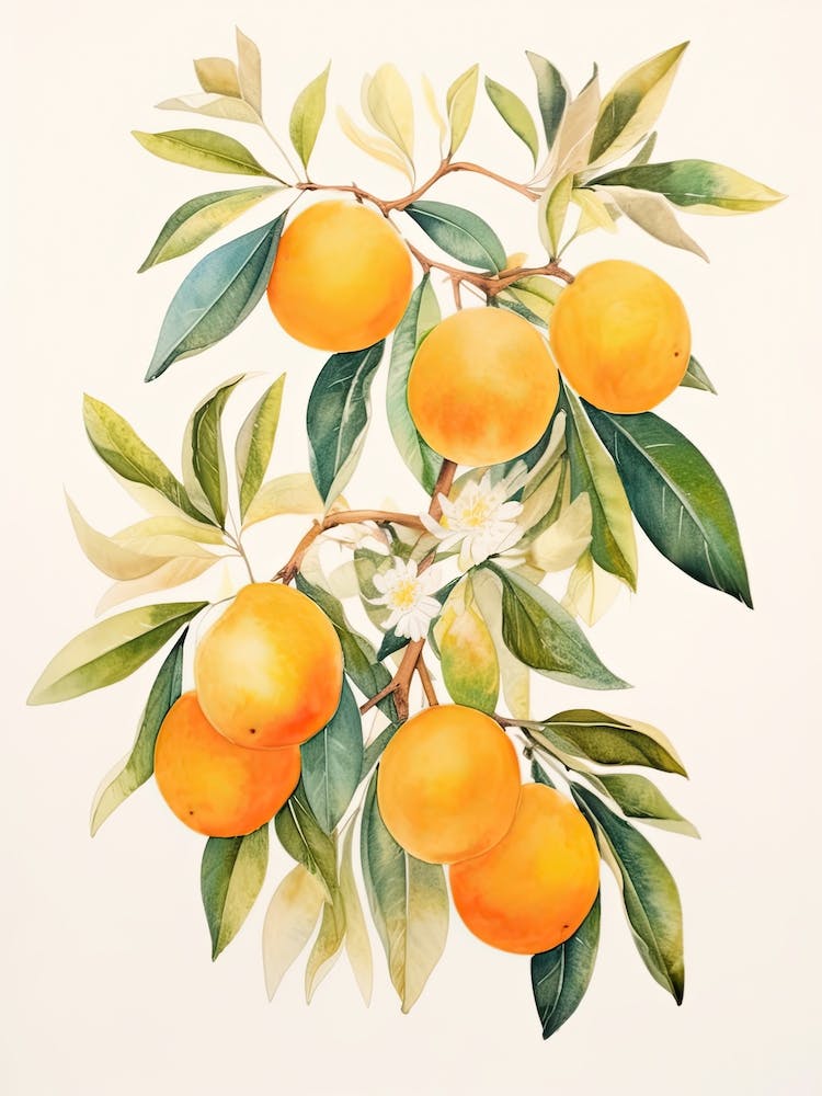 Oranges On A Branch