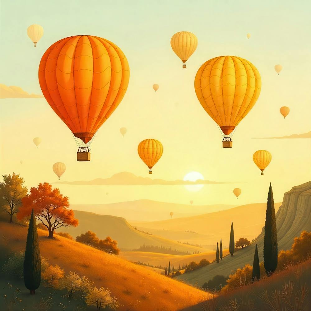 Hot Air Balloons In The Sky 2