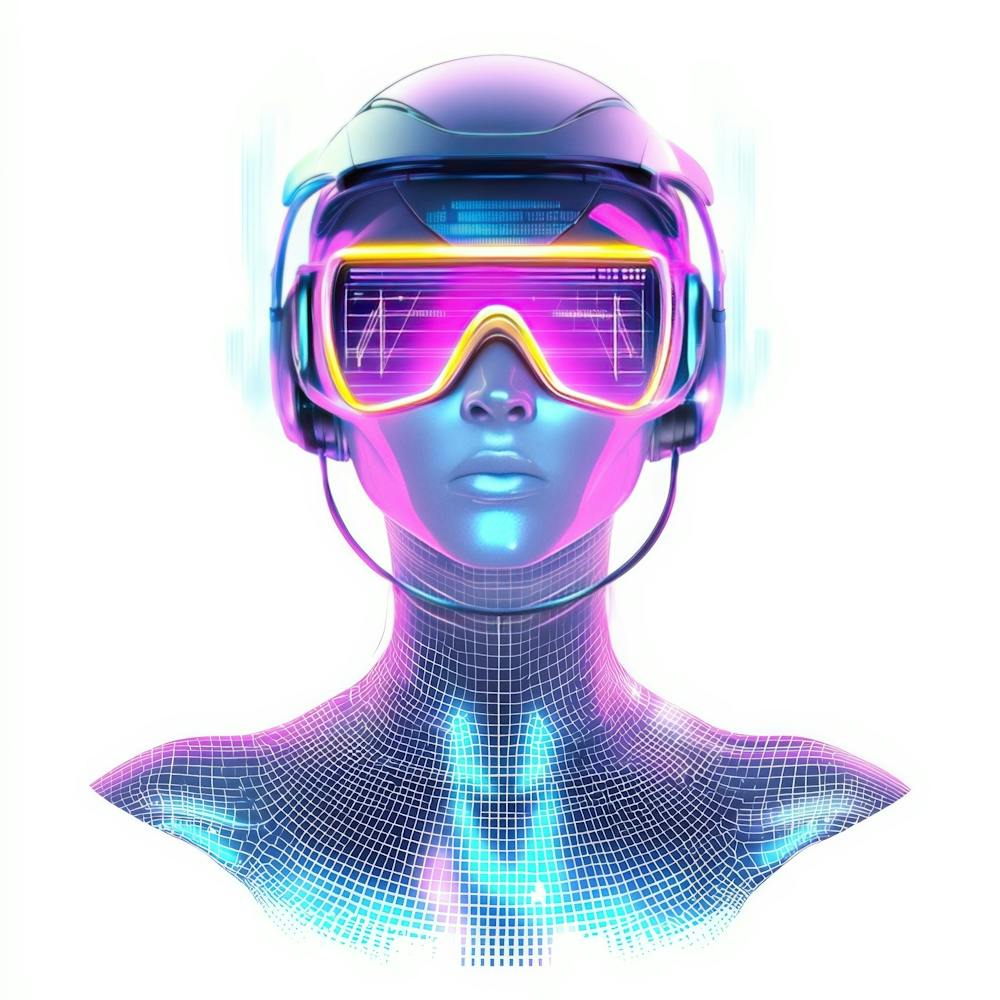 Futuristic Woman.Generated AI. Wall