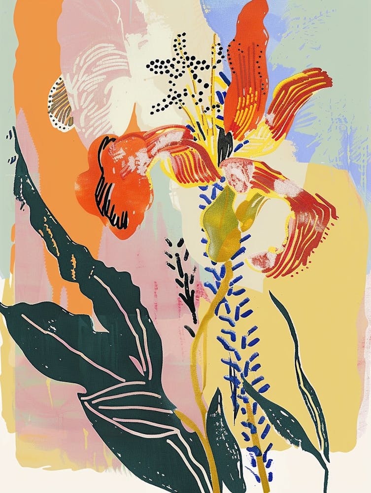 Colourful Flower Illustration Snapdragon 3