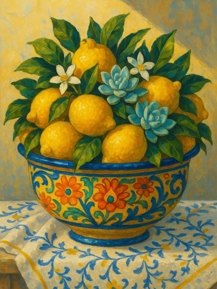 Lemons In A Bowl 1
