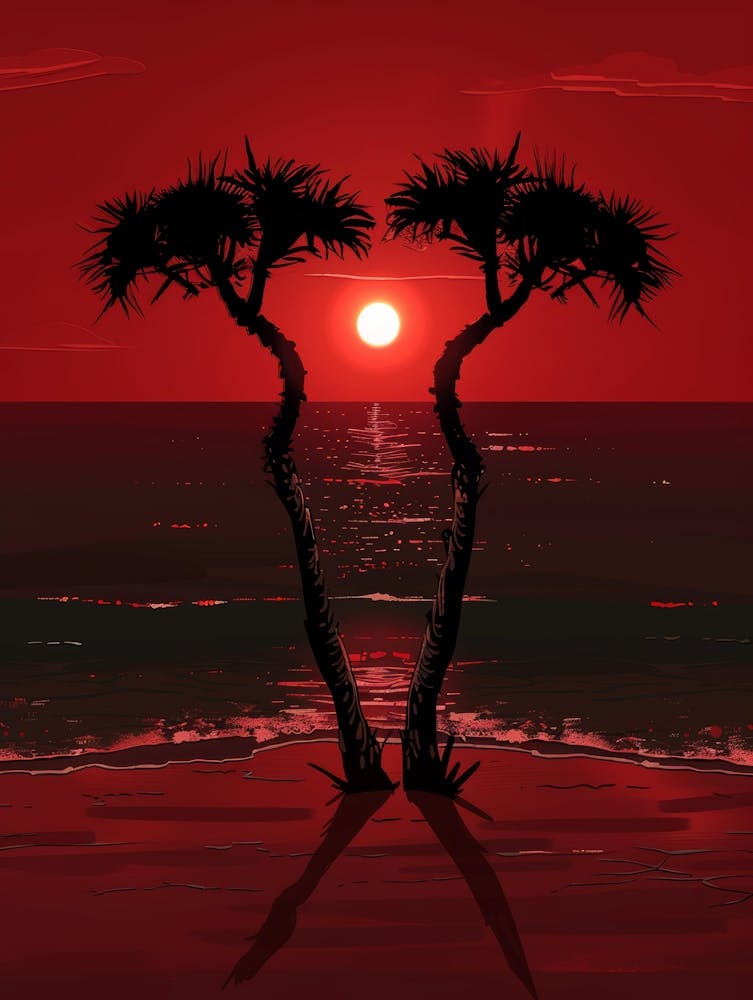 Sunset With Palm Trees 8