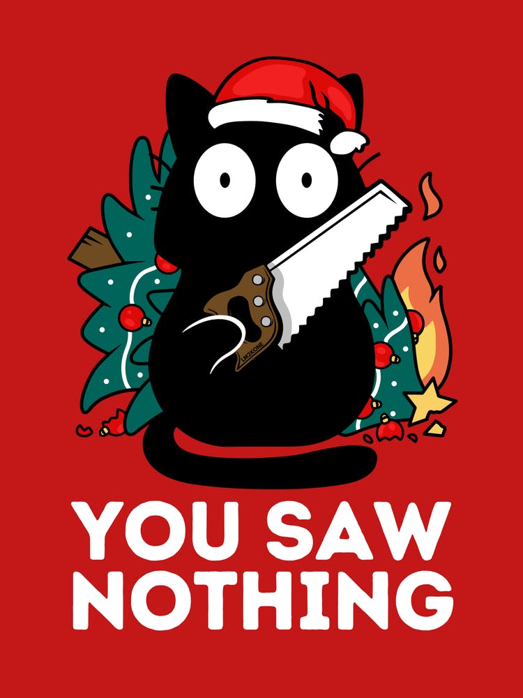You saw nothing - Christmas Cat