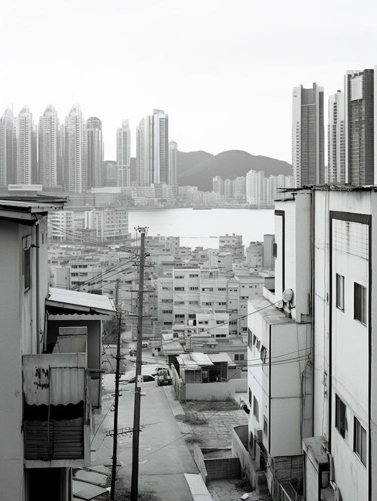 Busan, South Korea, Black And White Old Photo 2