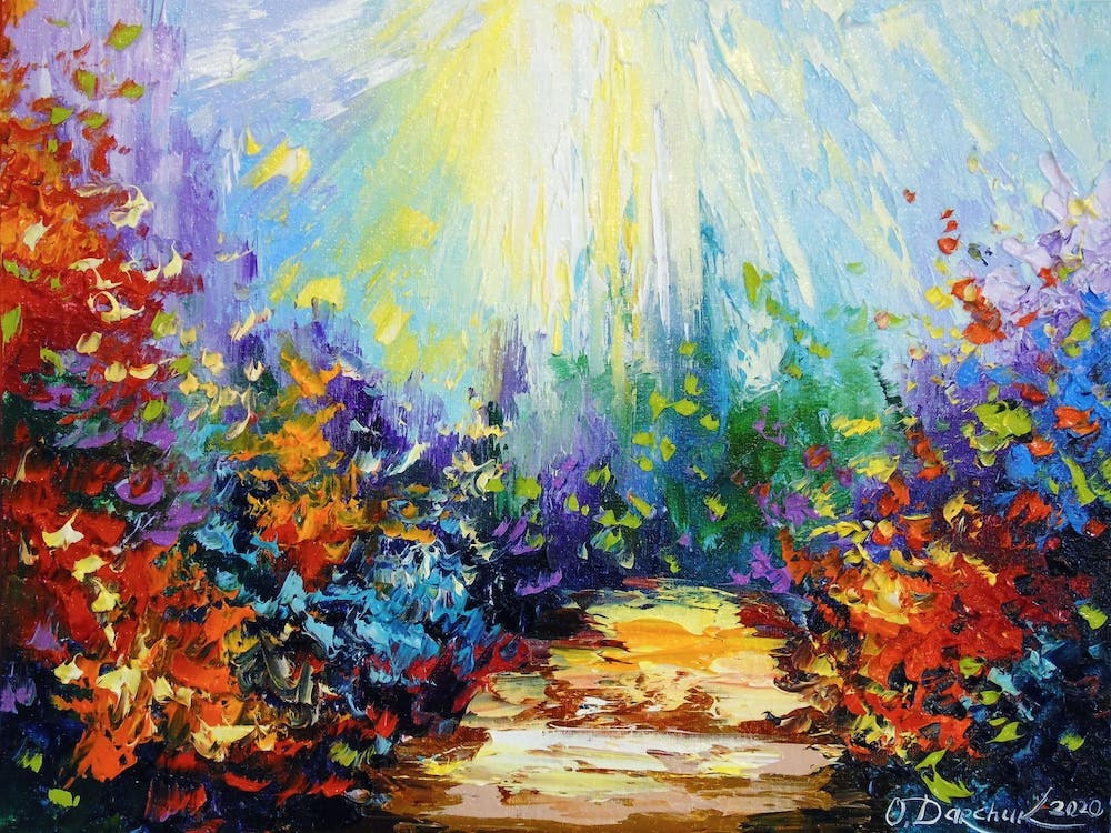 Chemin Fleuri Vers Le Soleil