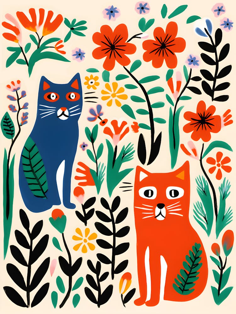 Cats In The Garden