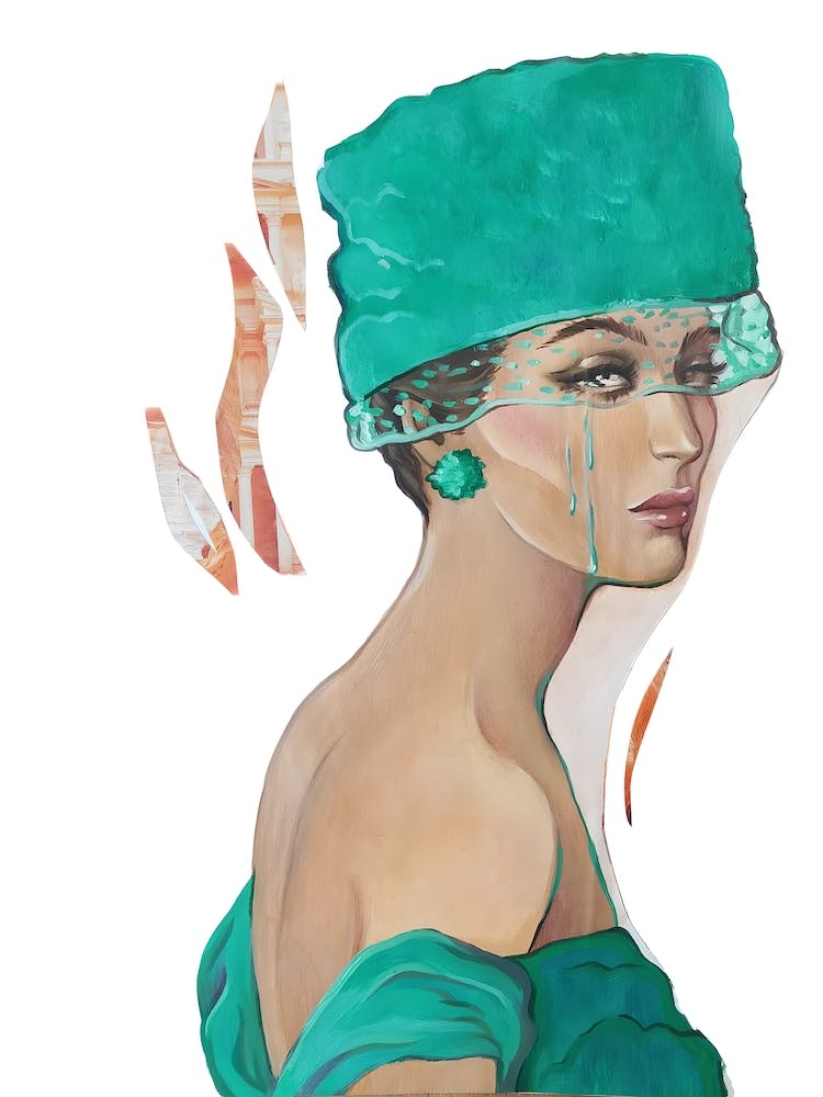 Woman In A Green Hat