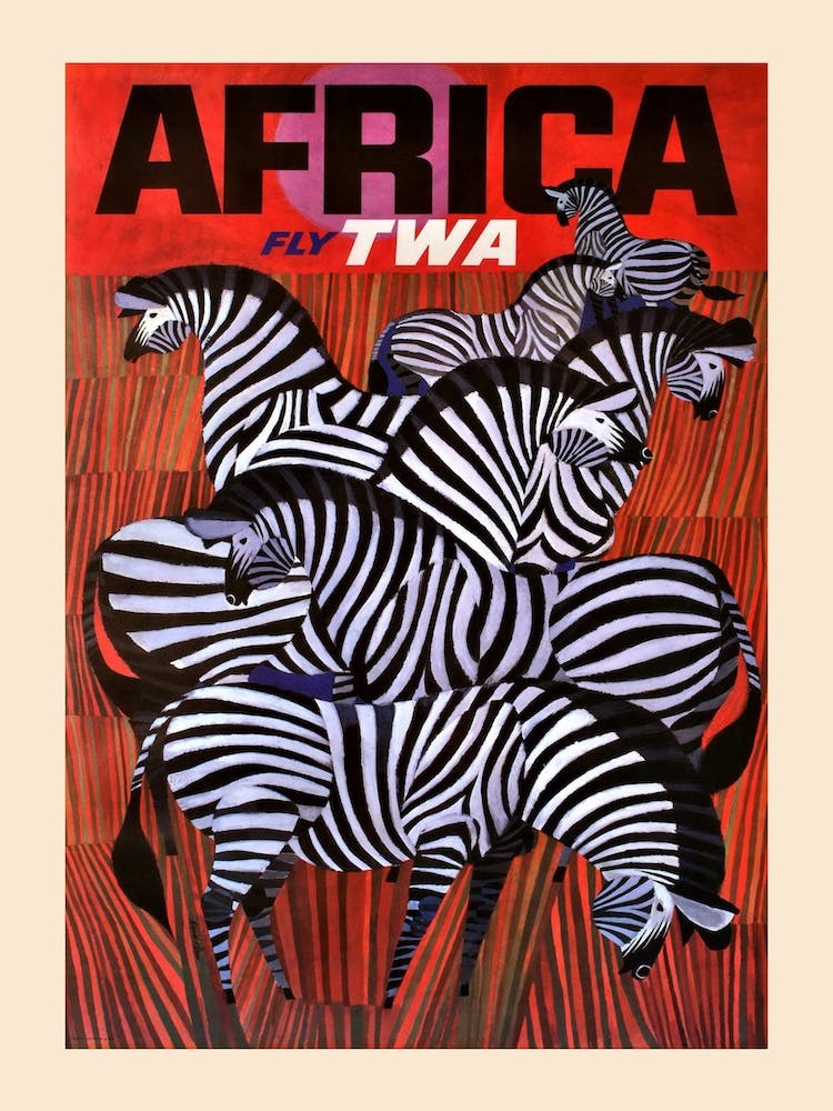 Twa Travel Poster For Africa By David Klein