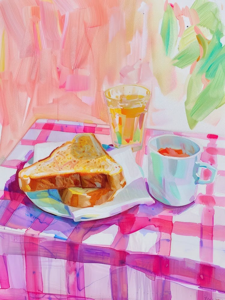 Pink Breakfast Food Hash Browns 3