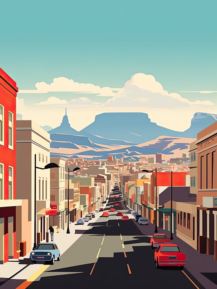 Cape Town, South Africa, Flat Illustration 1