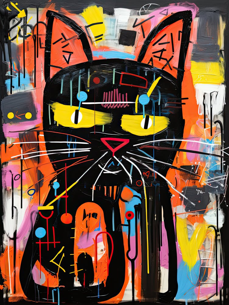 Cat Noir Chronicles: Basquiat's style Street Art Passion