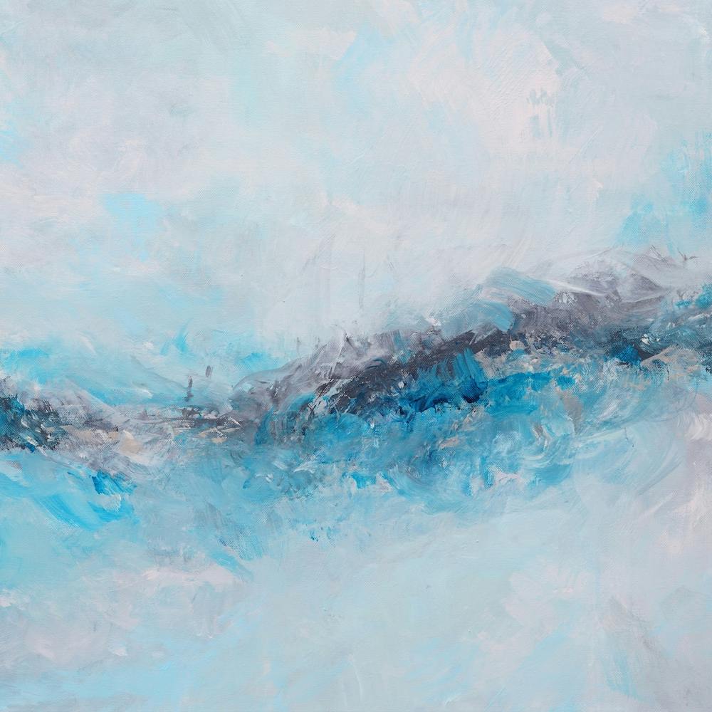 Light Blue Ocean Painting Square