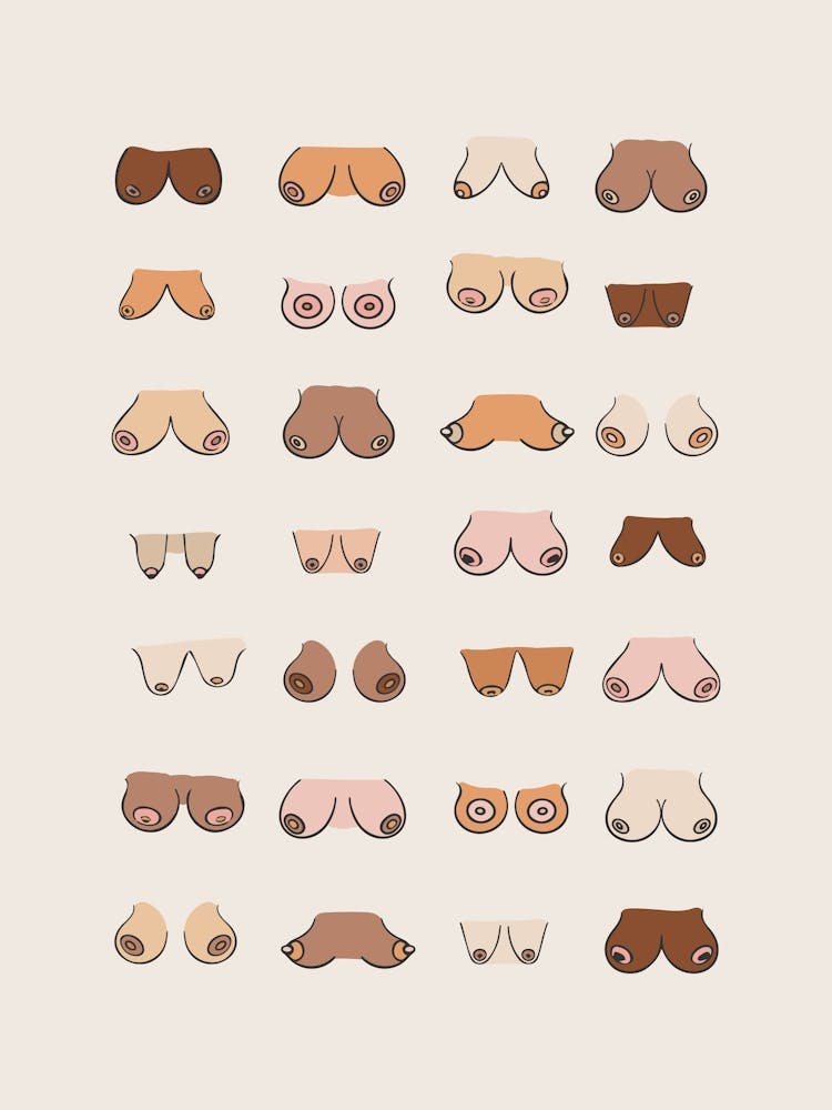All Shapes and Sizes Boobs Print