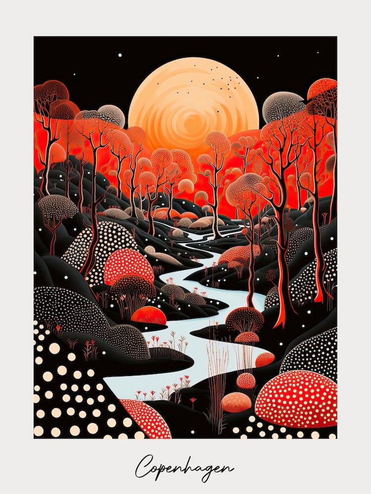 Poster Of Copenhagen, Illustration In The Style Of Pop Art 3