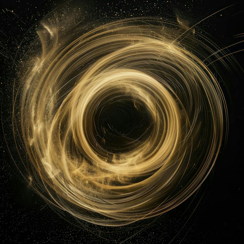 Abstract Golden Swirl 1