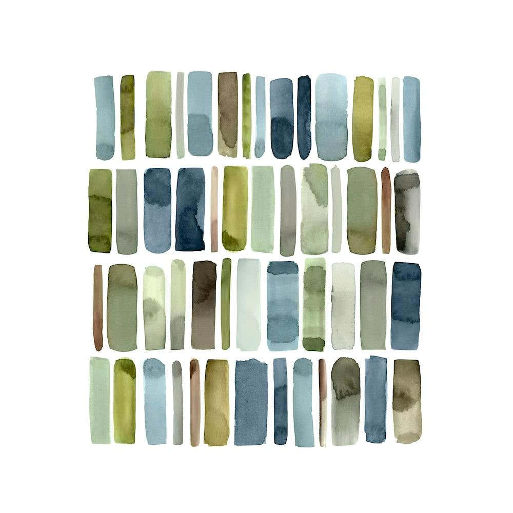 Blue Green Abstract Art 1