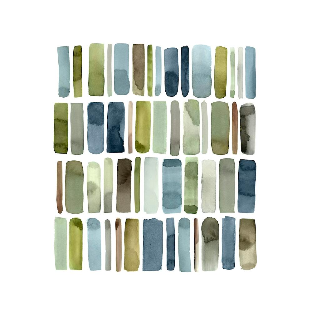 Blue Green Abstract Art 1
