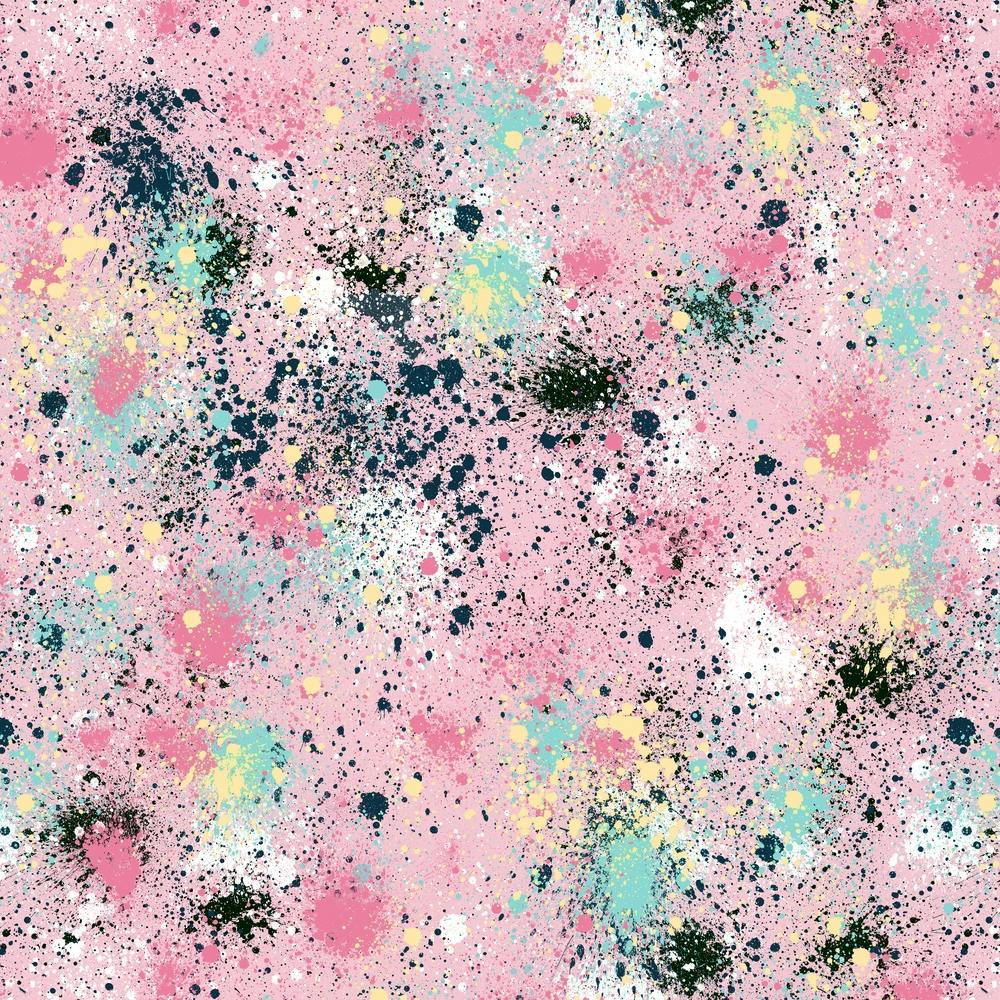 Ink Splatter Dust Pink Pastel Square