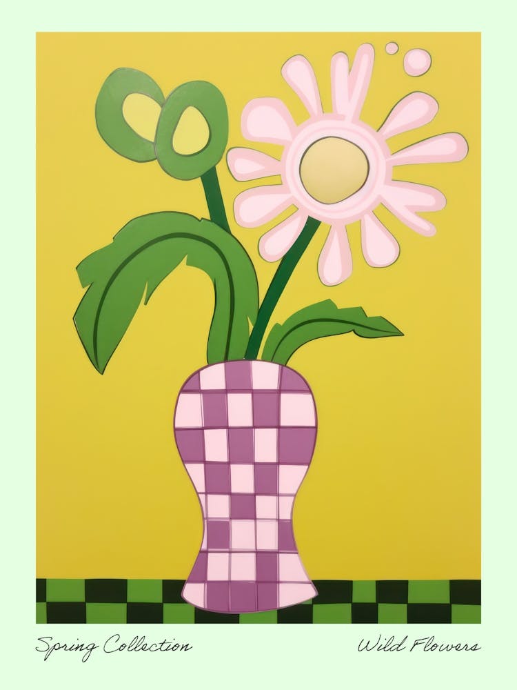 Spring Collection Wild Flowers Green Tones In Vase 2
